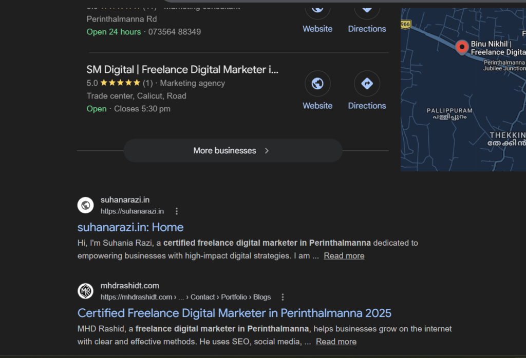 freelance digital marketer in perinthalmanna